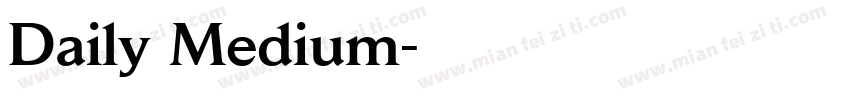 Daily Medium字体转换